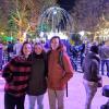 My friends from the Netherlands in front of the ice skating rink at the Rathaus Christmas market