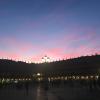 A beautiful sunset over the plaza mayor