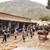 A traditional marching band in the town of Purmamarca, Argentina 