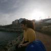 Pensive mood caused by soothing waves crashing before me