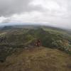 There's Lizzy and me, literally on the edge of the world! 