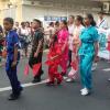 Kids walking in the parade