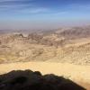 A view of the lost city of Petra from above