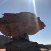 Morgan and me at Mushroom Rock in Wadi Rum Desert