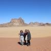 Morgan, Shari, and me smiling in the desert