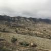 Dry, rugged scenery during the train ride