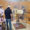 Dad observes a canon and guns used in the Mexican-American War