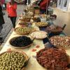 These bowls were filled with preserved foods such as olives and sundried tomatoes 