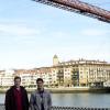 John and I in front of Bilbao's famous bridge!