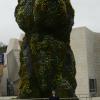 Jacob in front of Jeff Koon's exhibit Puppy, right outside the Guggenheim in Bilbao