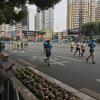 A photo of people running a marathon in Shenzhen