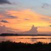 The sunset, from the banks of the Mekong River