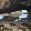 The Charco Azul was formed by erosion from the waves