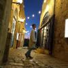 At night, the streets of Jaffa are covered with lights