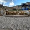 A fountain that has statues of all the zodiac signs