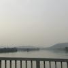 Crossing over the Volta River in Ghana on my way home from Togo