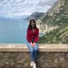 Me near a cliff next to Positano, one of the Amalfi Coast's most scenic towns