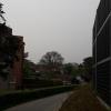 A view of the town from one of the roads heading towards the church