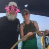 Oded is my sailing instructor; here we're dressed up on the boat!