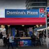 Normally, this is a burger restaurant; it dressed up as a Domino's for Purim!