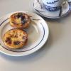 These are Pasteis de Nata (traditional Portuguese egg tarts)-- yum! 