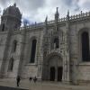 This is the exterior of the grand Jerónimos Monastery