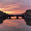 Sunset taken from Ponte Vechio (old bridge) in Florence