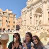 Eating some gelato by the Trevi Fountain