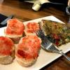 Vegetable Tortilla (Spanish omelet) and bread with tomato