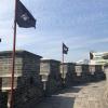 Walls and walkways of Hwaseong Fortress in Suwon