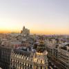 This is a view of Madrid from a rooftop. Can you see all of the different types of architecture?