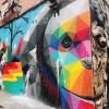 This was painted by an artist named Okuda San Miguel who works around the world. You can look at his instagram for more amazing artwork @okudart