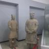 Replicas of terracotta soldiers in the exhibition hall