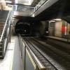 The"metro" or subway tracks underground