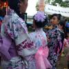 Young girls love having their parents help them put on a yukata and put their hair up with big flowers and bows