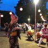 As it got later, the group dance leader began dancing and leading everyone in a circle in the middle of the festival