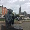 A view up towards St. Coleman's Cathedral