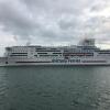 Cobh is still a port; here is a ship coming in from Britanny in the north of France