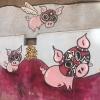 Luchador (a Mexican professional wrestler) pigs 