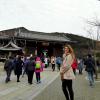 Me at the top of the Kiyomizu-dera temple in Kyoto