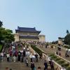 There are many stairs going up, giving the mausoleum such a grand and impressive scale