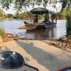 To travel around the different districts in Soc Trang, people often need to hop onto small ferries like this one