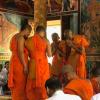 Two at a time, the young monks followed cues from the head monks