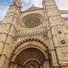 Close up of the Cathedral of Santa Maria of Palma. This Cathedral was also built in the Gothic style