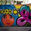 Graffiti is popular in the Philippines, and this piece reminds me of the Ariana Grande song, "God Is a Woman"