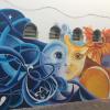 Artwork in Asilah, a town in northern Morocco