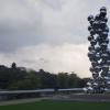 A building sized sculpture in the middle of Seoul by Anish Kapoor