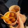 Most tteokbokki is soft on the outside, but this vendor is known for its crunchy tteokbokki