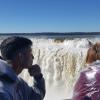 Making a pensive pose while onlooking the huge amount of water passing by every second