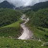 The Pushpavati is fed by several smaller streams of water coming from melting glaciers, or snow packs, in the summer